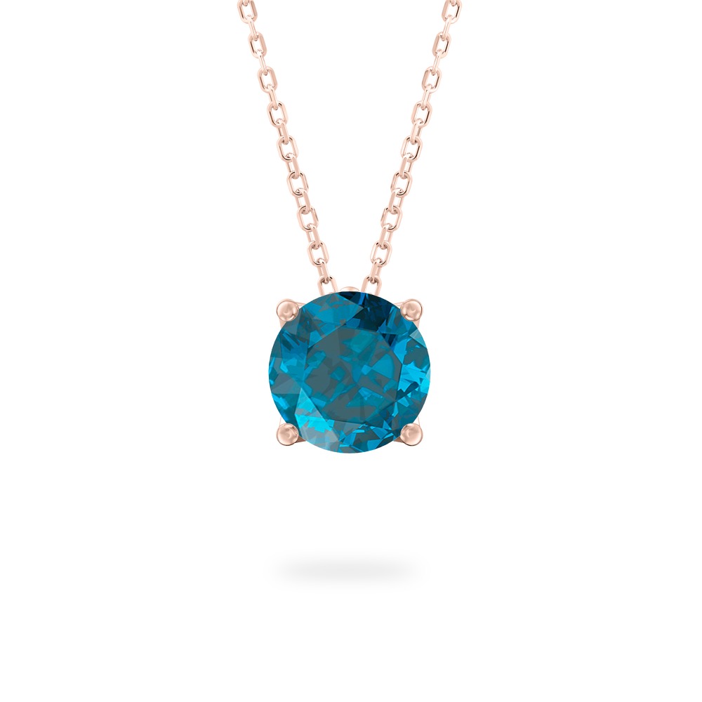LONDON BLUE TOPAZ  RIPPLE NECKLESS