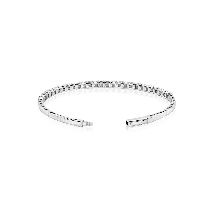 14K White Gold Lab-Created Diamond Halfway Flex Bangle (3.50 CTW F-G SI) (Copy)