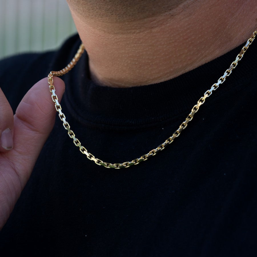 14K Yellow Gold Hermes Link Chain-22 Inch