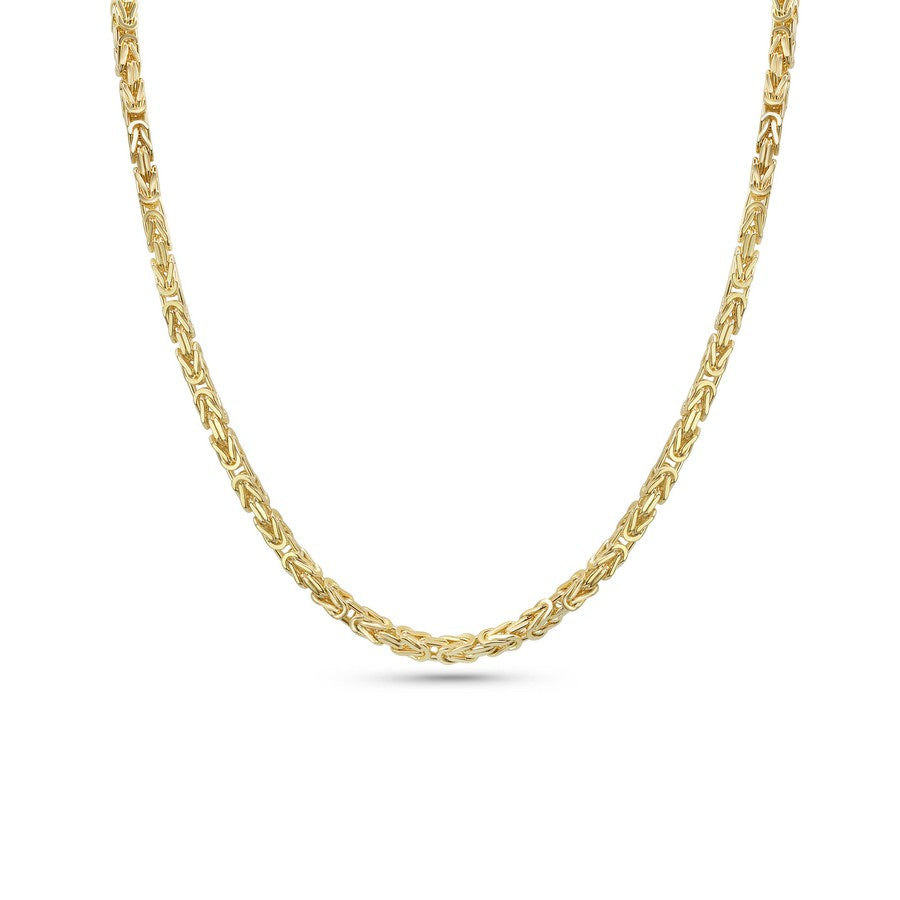 14K Yellow Gold Byzantine Chain – 22 Inch
