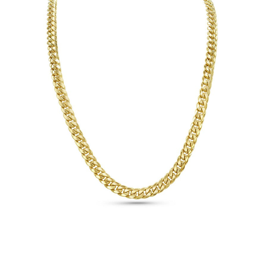 14K Yellow Gold Hollow Miami Cuban Link Chain – 22 Inch