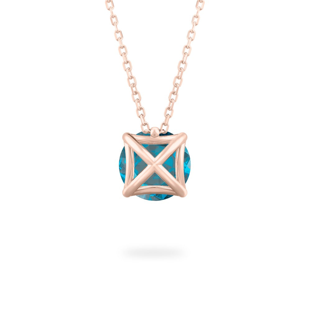 LONDON BLUE TOPAZ  RIPPLE NECKLESS