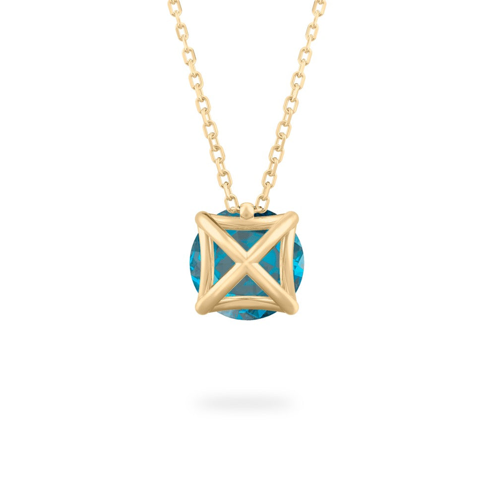 LONDON BLUE TOPAZ  RIPPLE NECKLESS