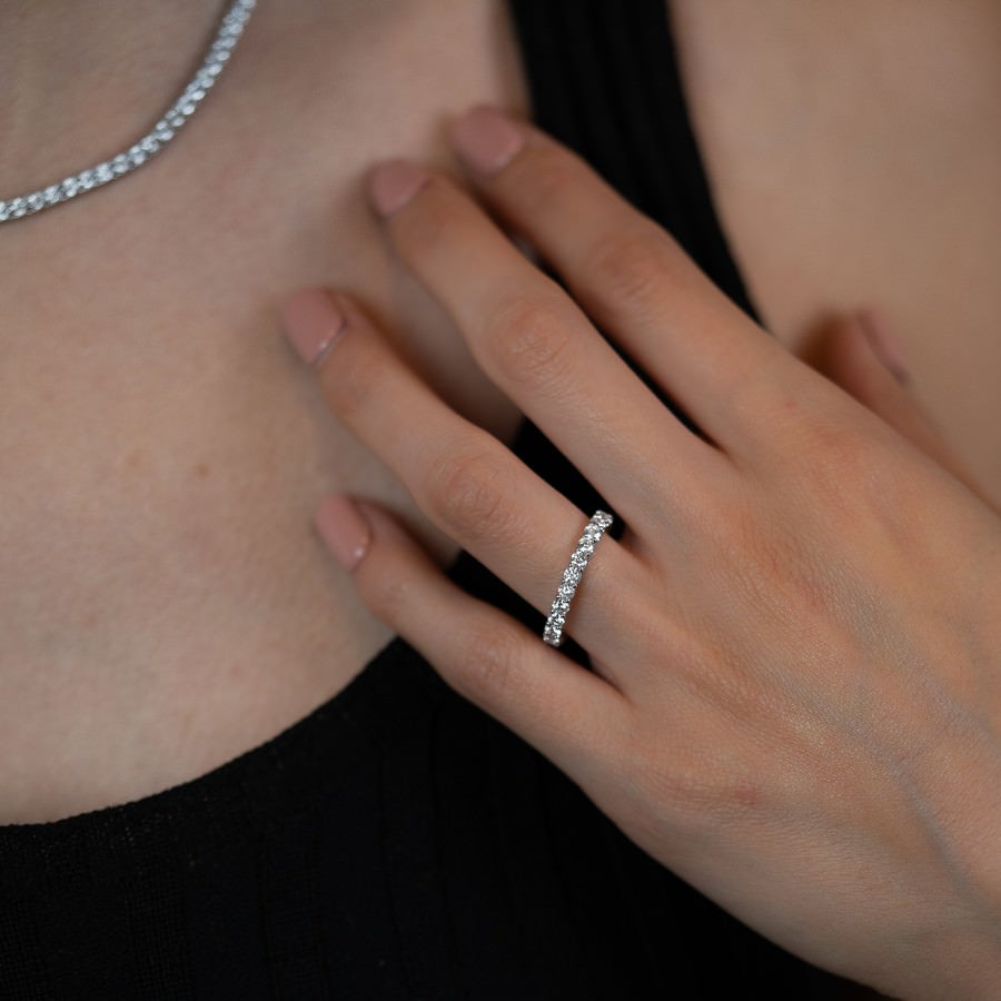 14K White Gold Lab-Created Diamond Eternity Band (1.50 CTW F-G SI)