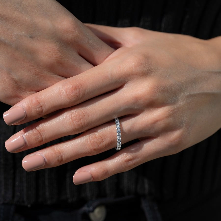 14K White Gold Lab-Created Diamond Eternity Band (1.50 CTW F-G SI)