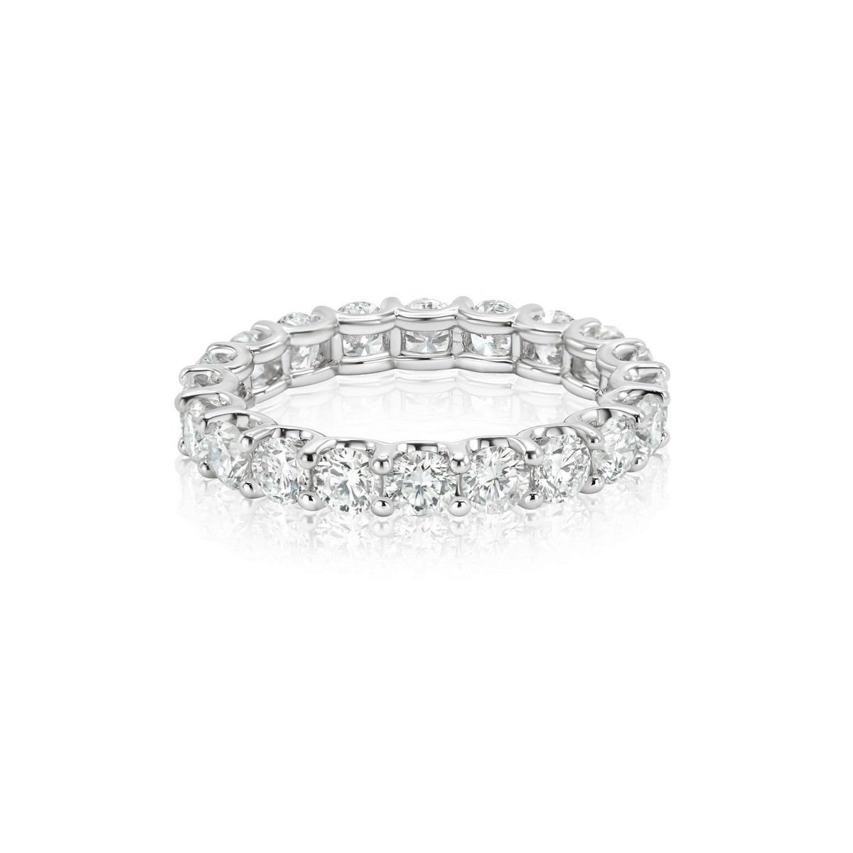 14K White Gold Lab-Created Diamond Eternity Band (2 CTW)