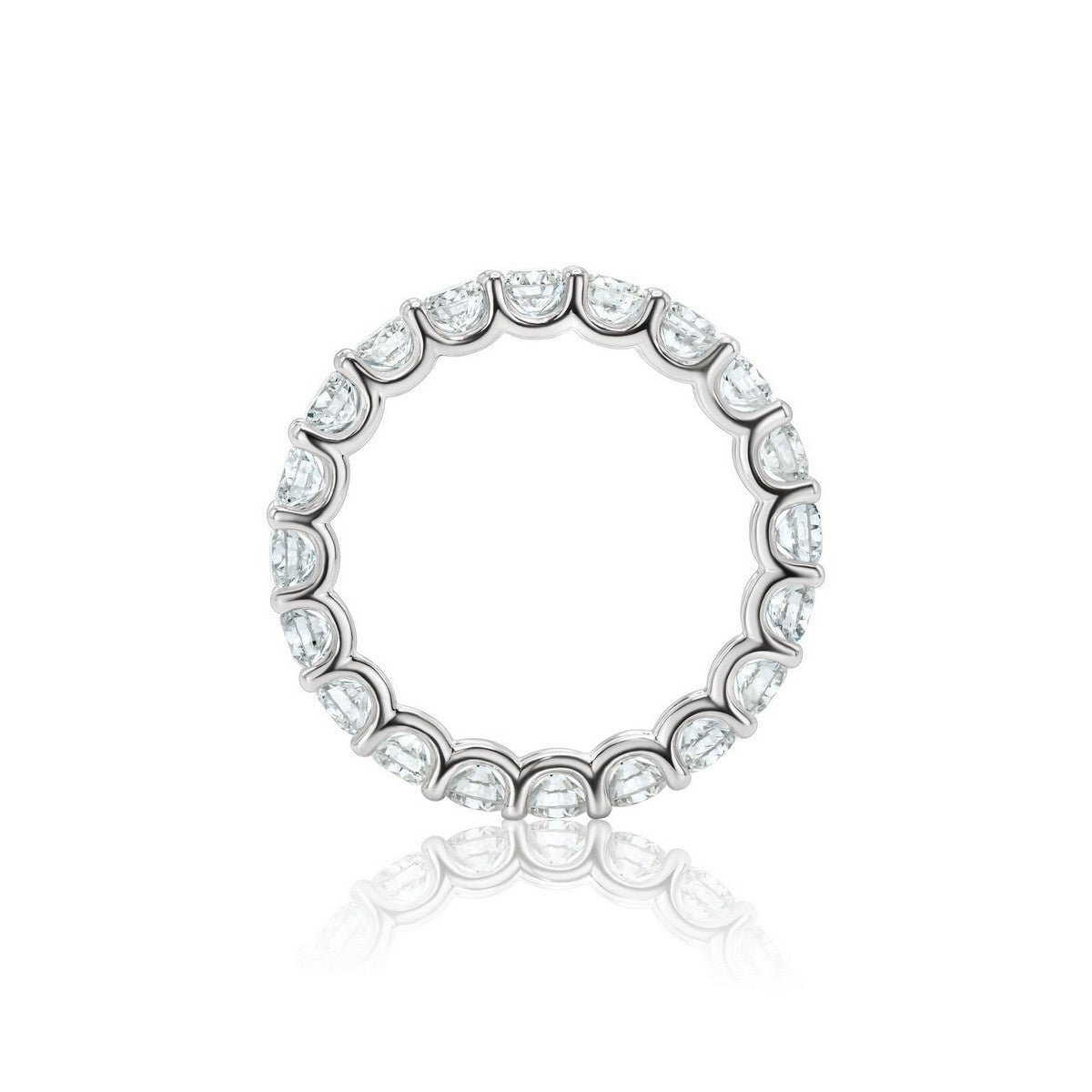 14K White Gold Lab-Created Diamond Eternity Band (2 CTW)