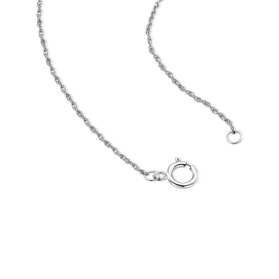 14K White Gold Lab-Created Diamond Bezel Pendant Necklace (0.25 CTW F-G SI)