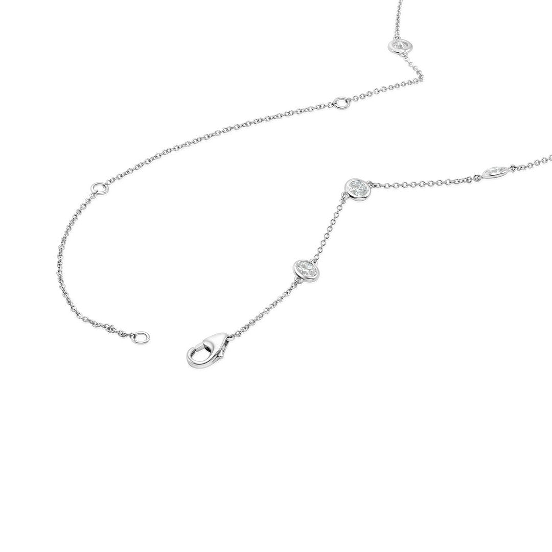 14K White Gold Diamonds by the Yard Necklace (2 CTW F-G SI)