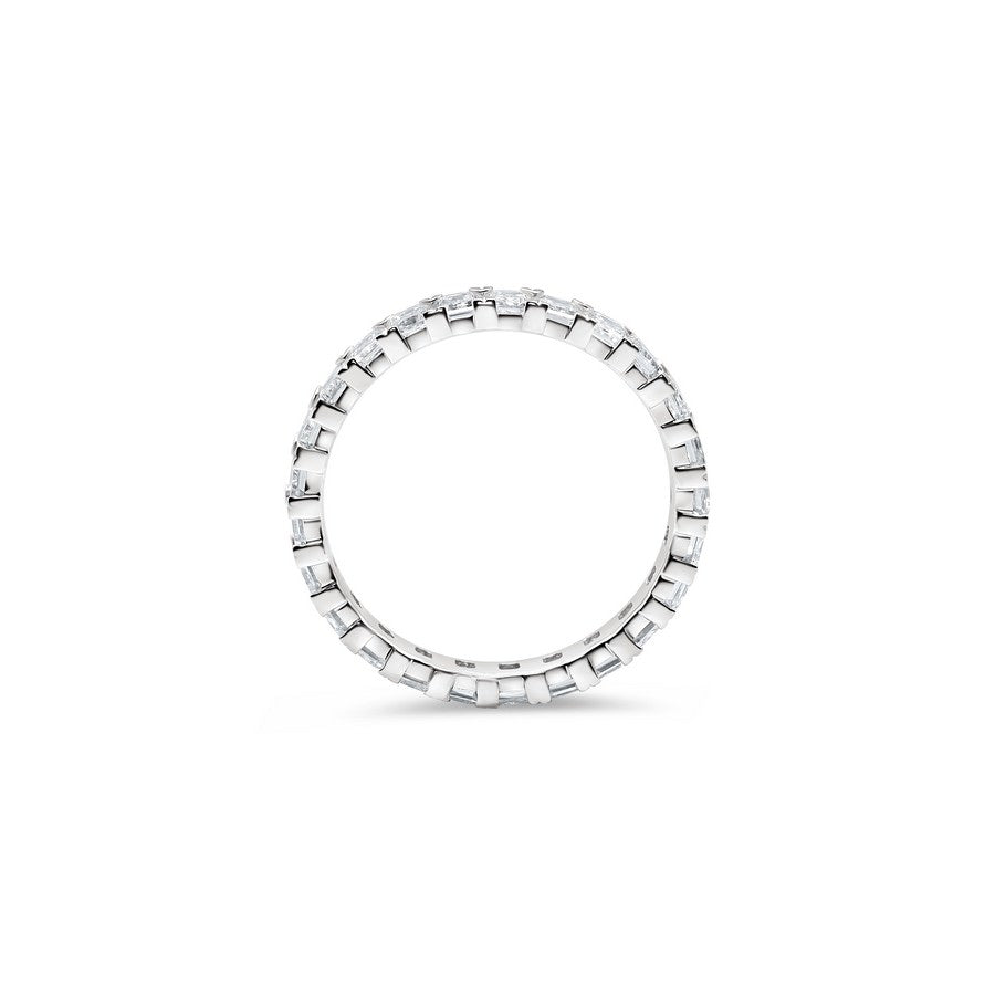 14K White Gold Emerald Lab-Created Diamond Eternity Band (2.50 CTW F-G SI)
