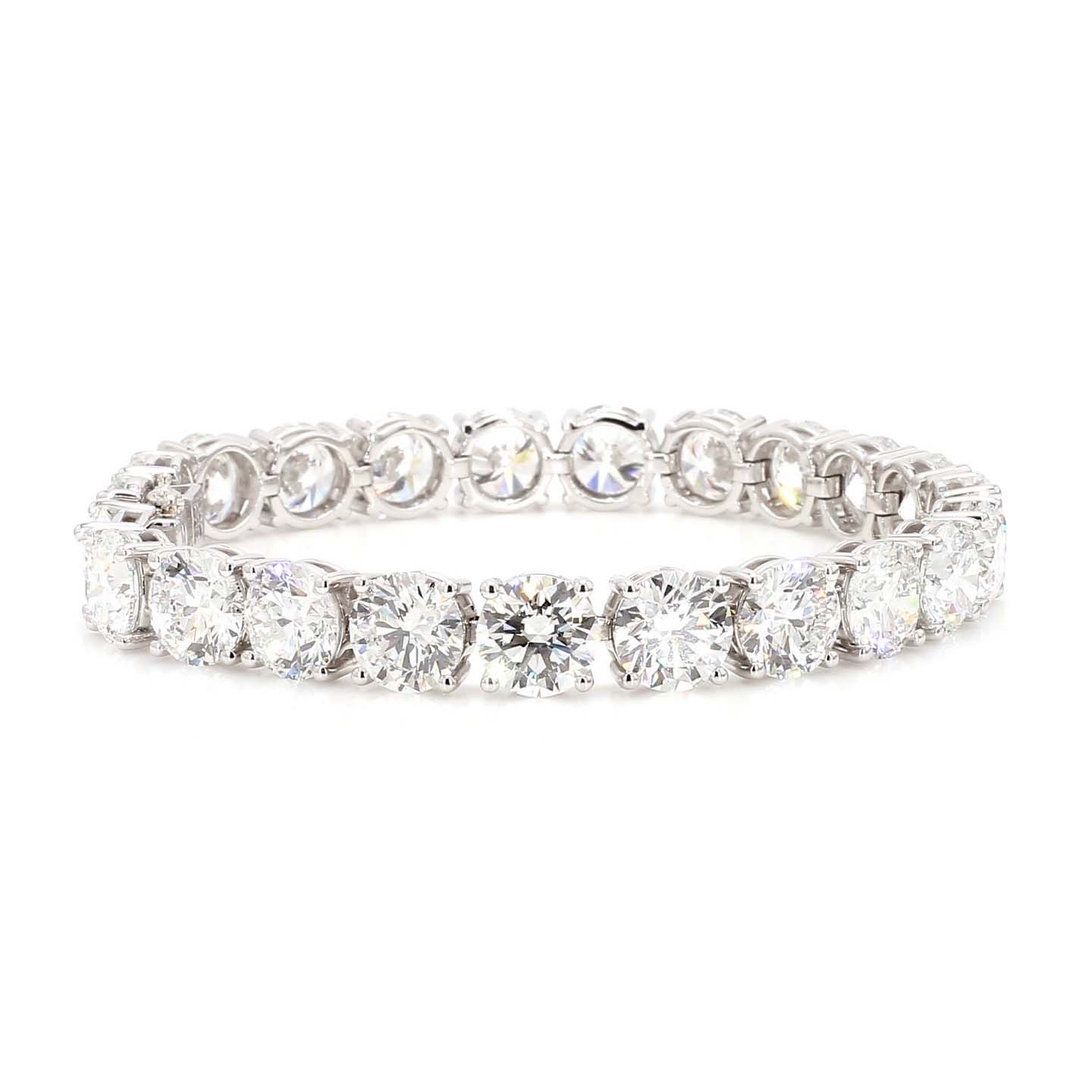 14K White Gold IGI Certified Lab-Created Diamond Tennis Bracelet (46 CTW APPROX)