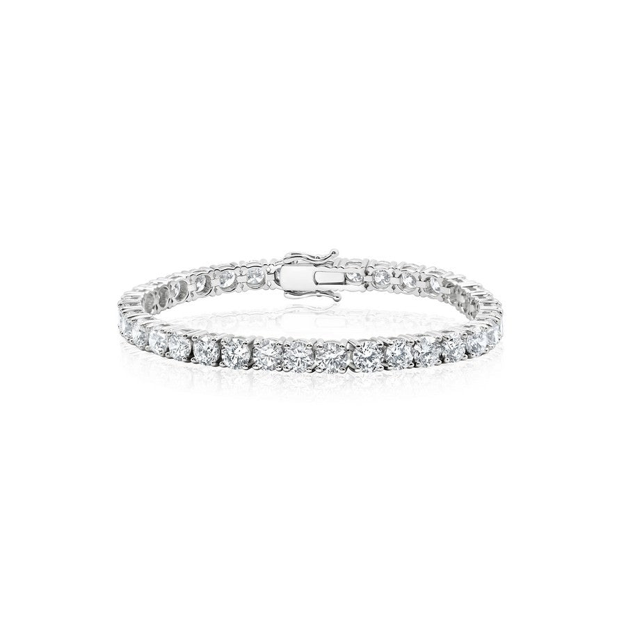 14K White Gold Lab-Created 4-Prong Diamond Tennis Bracelet (20 CTW F-G SI)