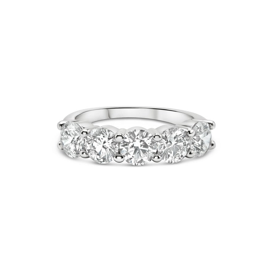 14K White Gold Lab-Created Diamond 5 Stone Ring (2.5 CTW F-G SI)