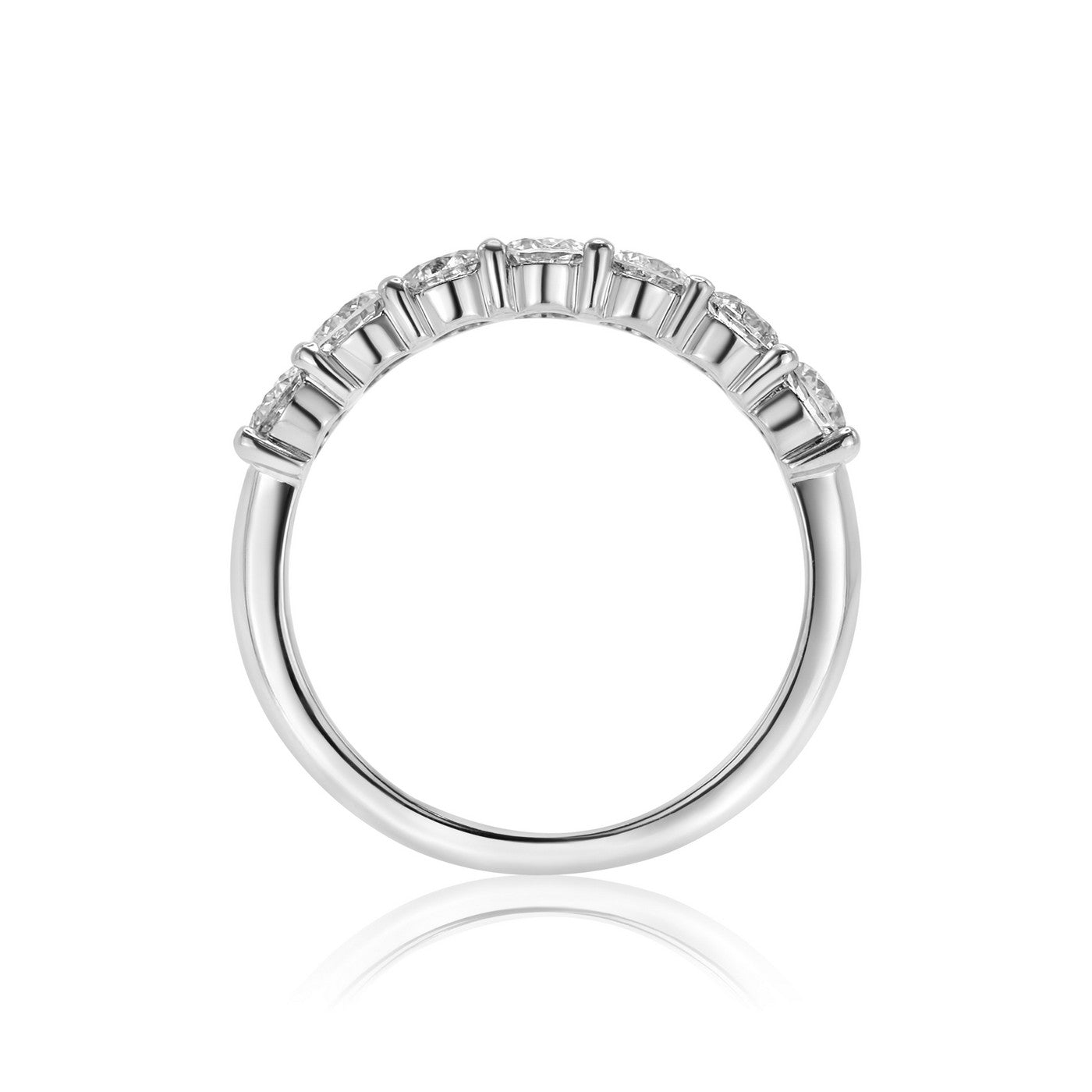 14K White Gold Lab-Created Diamond 7 Stone Anniversary Ring (1 CTW F-G SI)