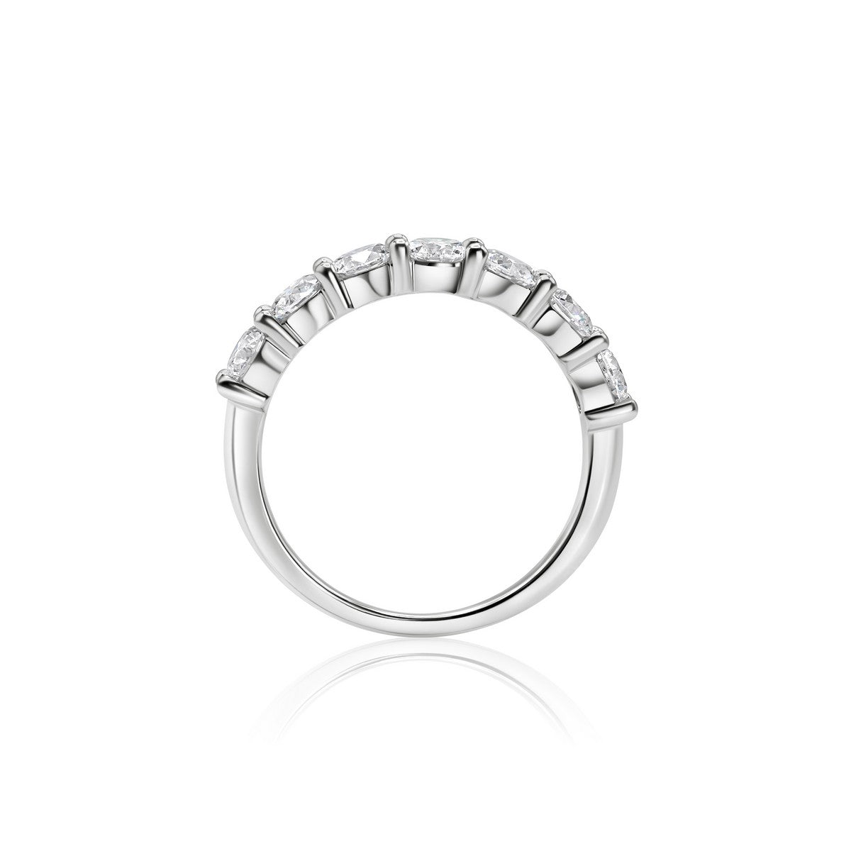 14K White Gold Lab-Created Diamond 7 Stone Ring (1.50 CTW F-G SI)
