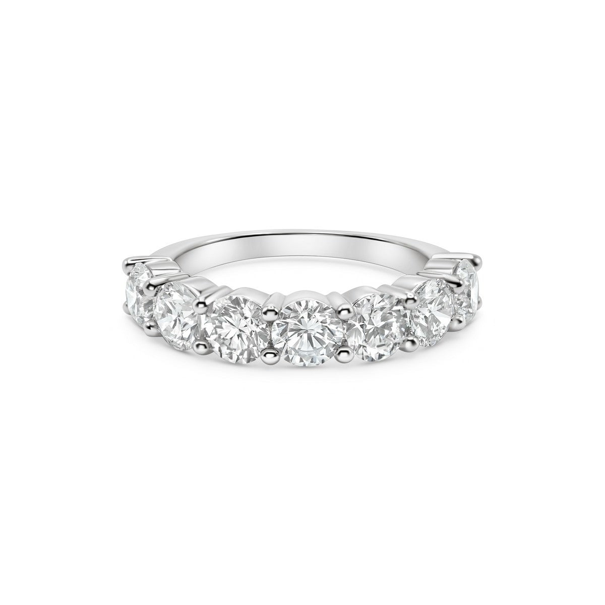 14K White Gold Lab-Created Diamond 7 Stone Ring (2.50 CTW F-G SI)