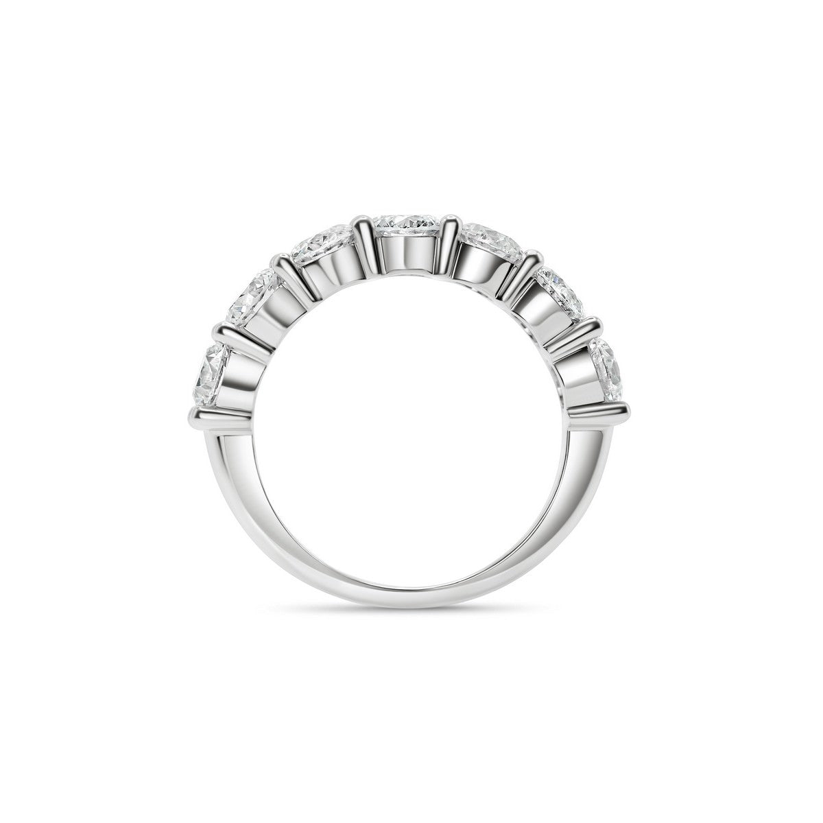 14K White Gold Lab-Created Diamond 7 Stone Ring (2.50 CTW F-G SI)