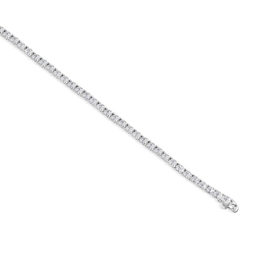 14K White Gold Lab-Created Diamond Oval Tennis Bracelet (6 CTW F-G SI)