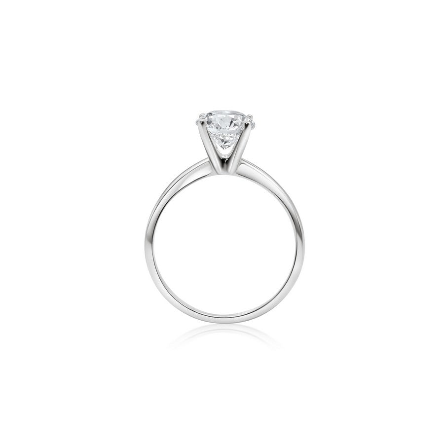 14K White Gold Lab-Created Diamond Classic Solitaire Ring (1.50 CTW F-G SI)