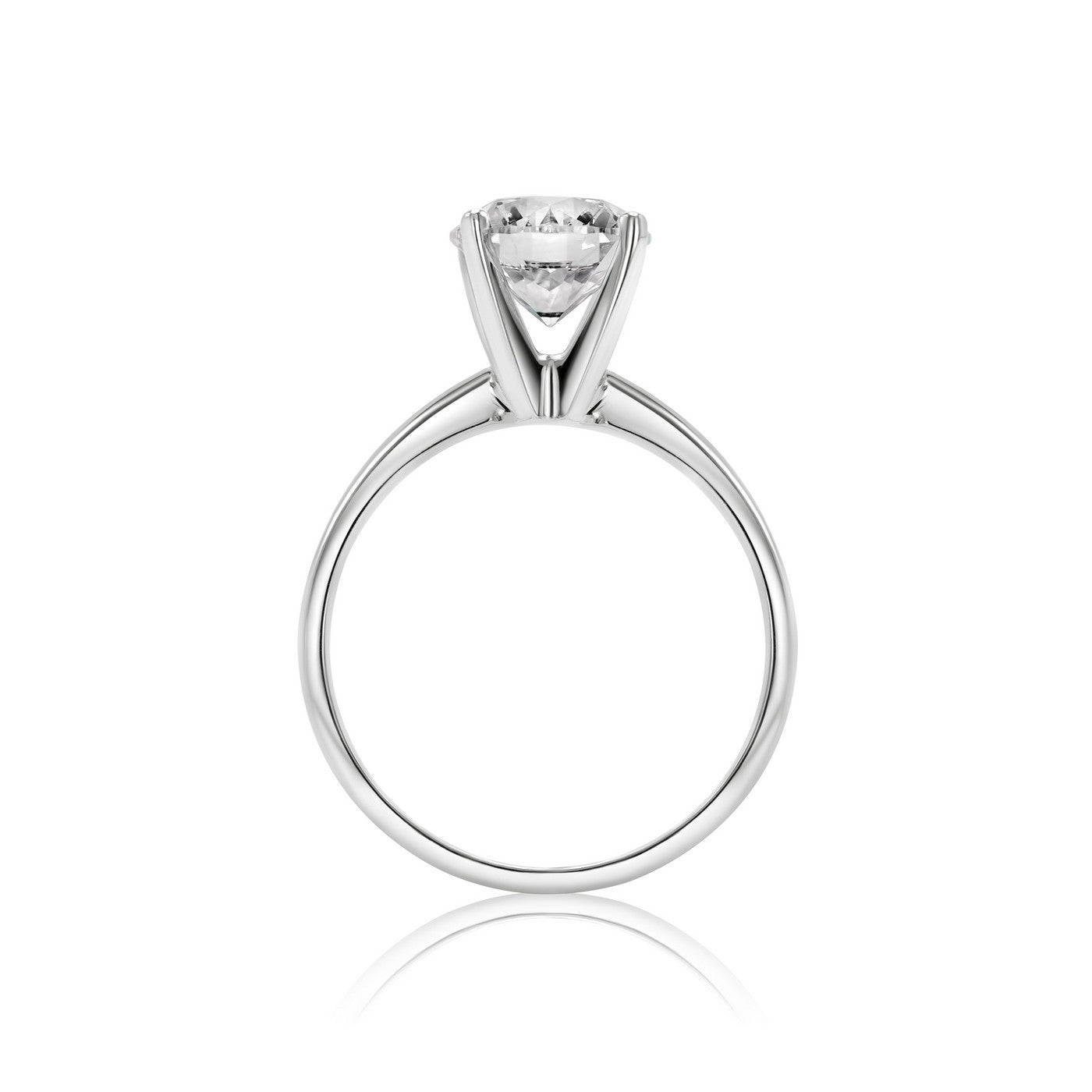 14K White Gold IGI Certified Lab-Created Diamond Classic Solitaire Ring (2 CTW F VS)