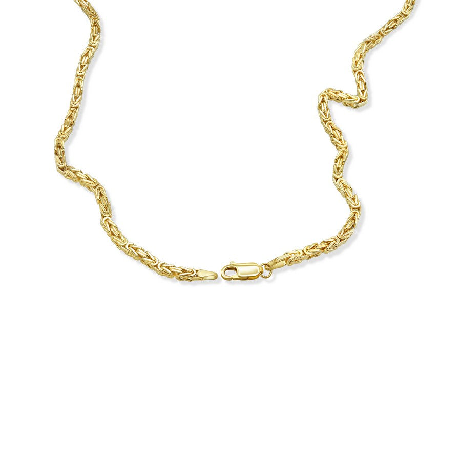 14K Yellow Gold Byzantine Chain – 22 Inch