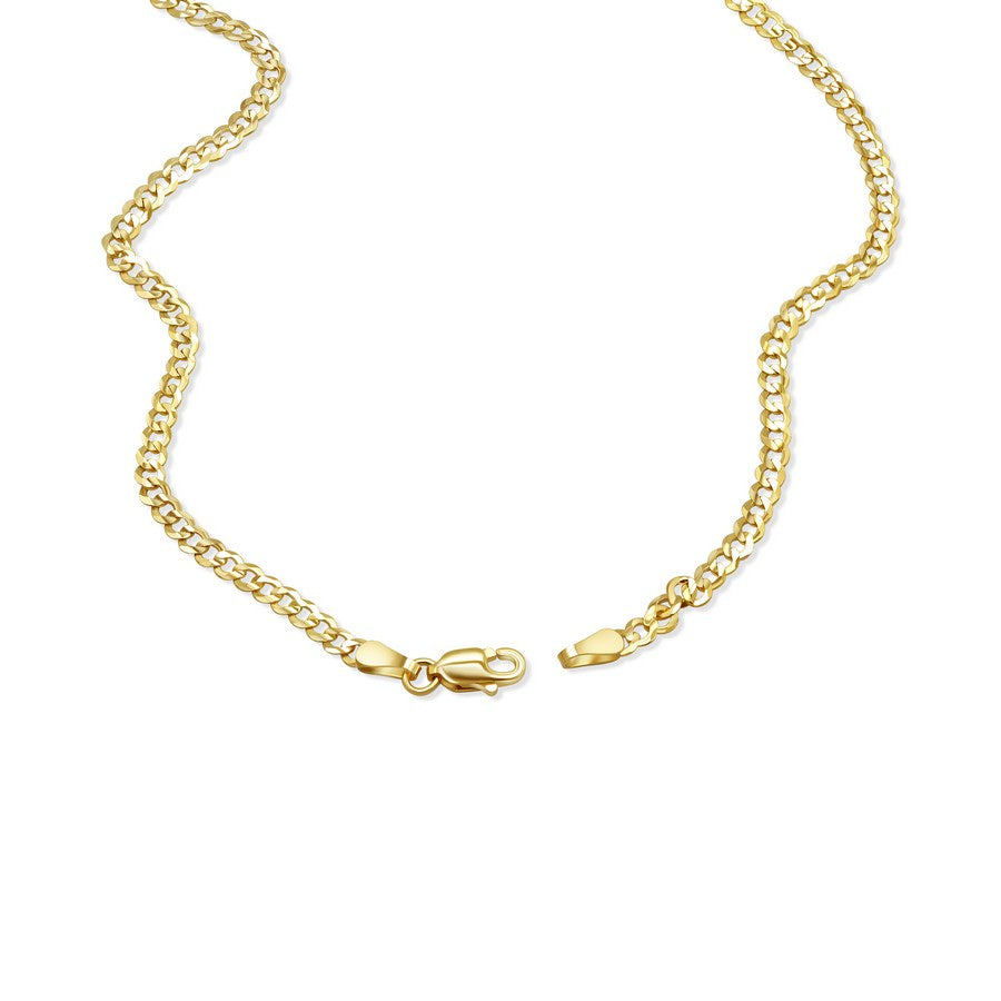 14K Yellow Gold Curb Link Chain – 22 Inch