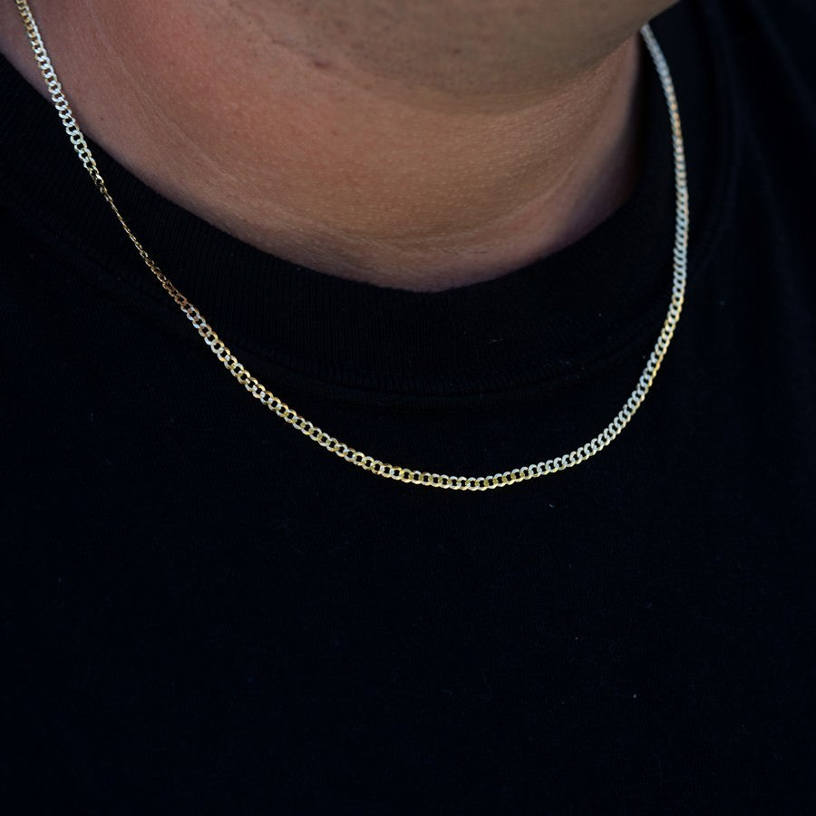 14K Yellow Gold Curb Link Chain – 22 Inch