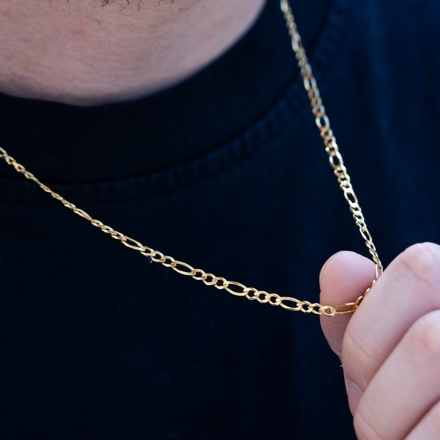 14K Yellow Gold Figaro Chain – 22 Inch