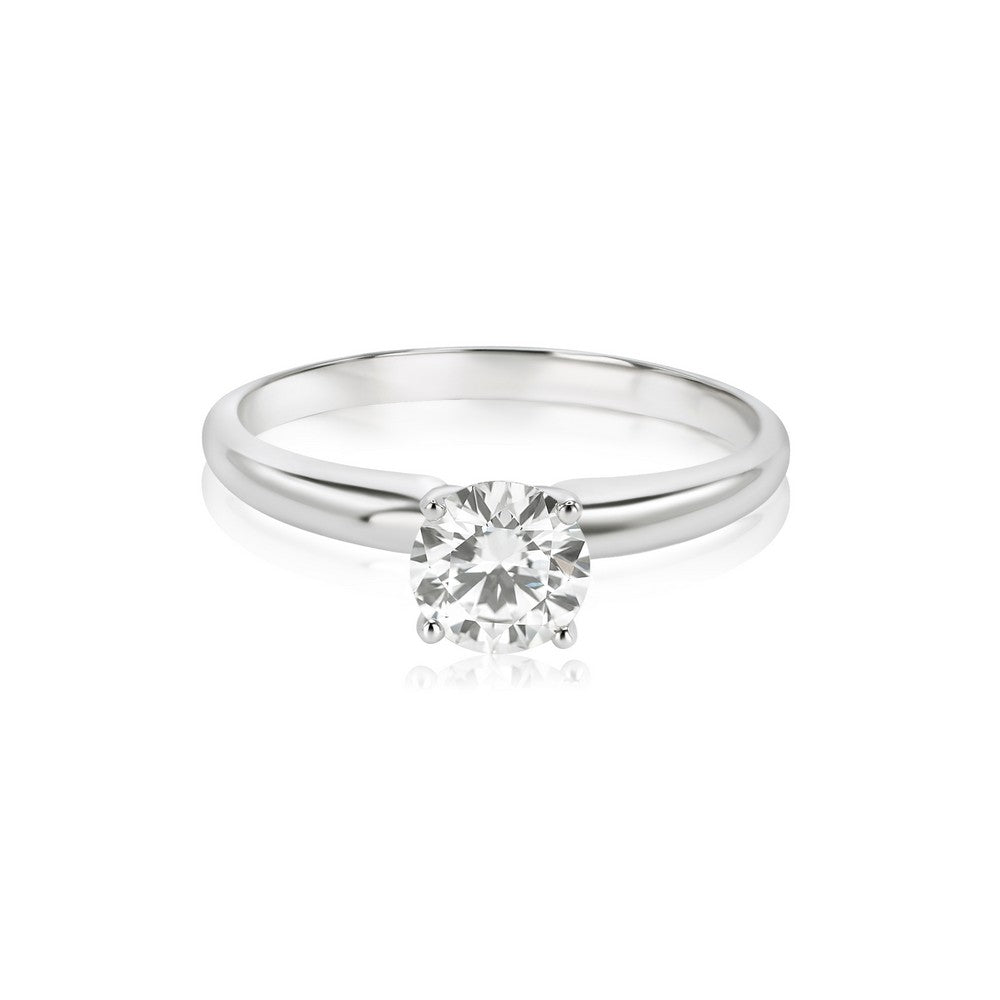 14K White Gold Lab-Created Diamond Classic Solitaire Ring (0.50 CTW F-G SI)