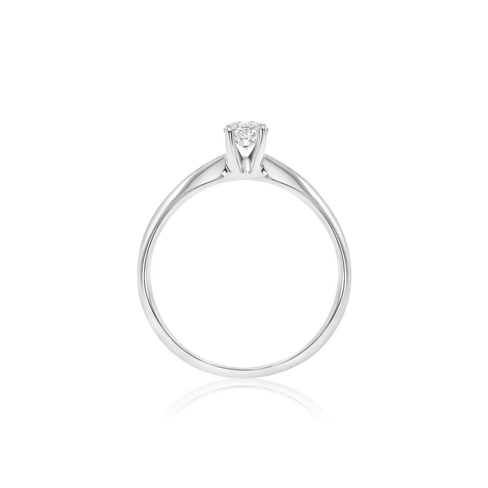 14K White Gold Lab-Created Diamond Classic Solitaire Ring (0.50 CTW F-G SI)