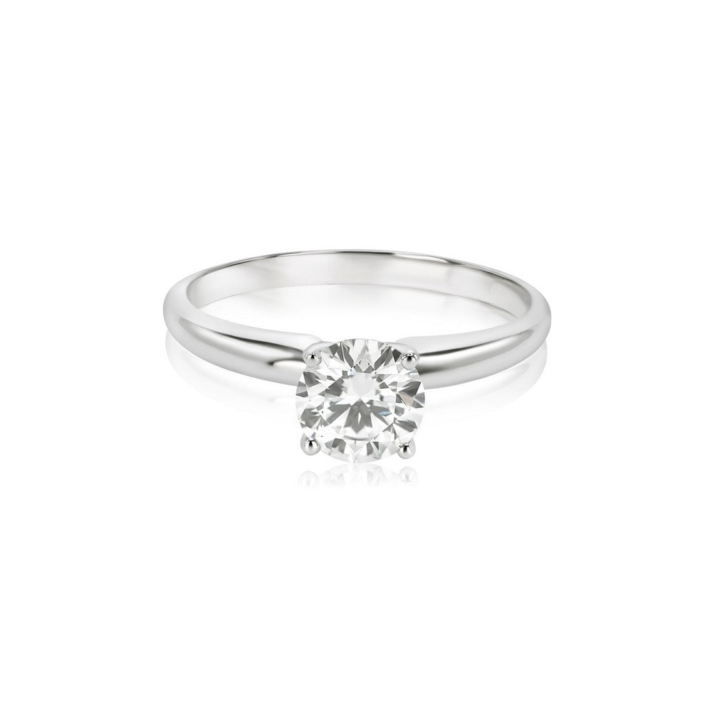 14K White Gold Lab-Created Diamond Classic Solitaire Ring (0.75 CTW F-G SI)