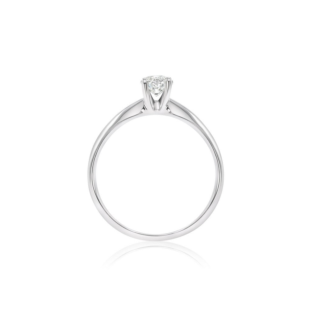 14K White Gold Lab-Created Diamond Classic Solitaire Ring (1 CTW F-G SI)