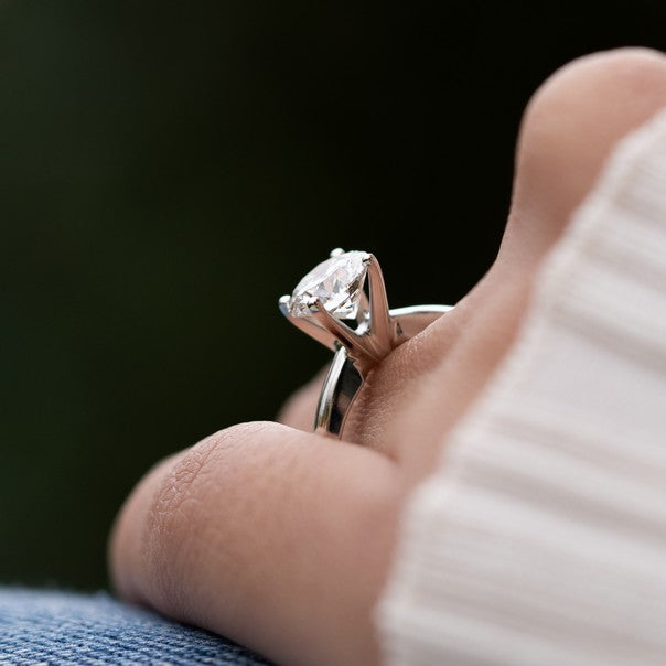 14K White Gold Lab-Created Diamond Classic Solitaire Ring (1 CTW F-G SI)